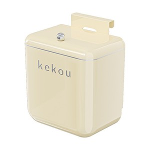 Wall Mounted Bathroom Trash Can With Lid Flip Top Large Size For Kitchen Toilet Indoor Use Rectangle Shape No Drilling Required - Product Image 3