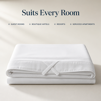 Fournitures hôtelières : Ensemble de literie jetable confortable, 100% Coton, 300-330 fils, Blanc Spa, Vente en gros à prix bas