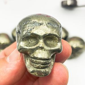 Wholesale Eco-Friendly Natural Healing Crystal Pyrite <b>Skull</b> Carving Irregular Shape Home Decoration Other Crystal Crafts - Product Image 2