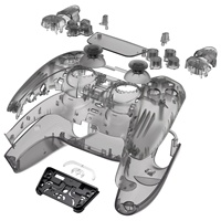 Pour manette PS5 BDM-030/040/050, ensemble complet de coque avec bouton, pavé tactile, coque de remplacement DIY transparente noire, plaques avant et arrière