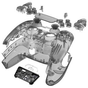 Pour manette PS5 BDM-030/040/050, ensemble complet de coque avec bouton, pavé tactile, coque de remplacement DIY transparente noire, plaques avant et arrière - Product Image 2