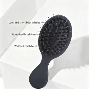 Brosse à cheveux ronde à poils de sanglier lisses, brosse de massage à coussin, vente en gros, <span class=keywords><strong>peigne</strong></span> de massage multicolore pour coiffure professionnelle - Product Image 3