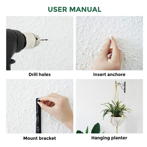 10 Inch Tường Treo Nhà Máy Móc Ngoài Trời Sắt Rèn Treo Nhà Chim Khung Kim Loại Xoay Nhà Máy Móc Áo Móc - Product Image 6