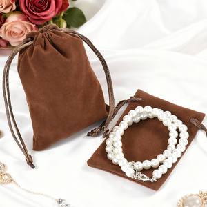 Wholesale Customizable Size Drawstring Flocking <b>7</b>*9cm Jewelry Pouch High Quality Luxury Gift Promotions Fine Jewelry Pouches - Product Image 2