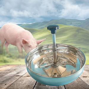Round Stainless Steel Piglet Creep Feeder Bowl 25 28.5 36 cm 4 5 Holes Weaning Pig <strong>Trough</strong> Wholesale Factory Price <strong>in</strong> Stock - Product Image 1