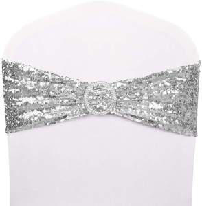 كرسي حفلات زفاف فاخر باللون الأحمر لامع مزين بالترتر بسعر خاص بسعر الجملة - Product Image 5