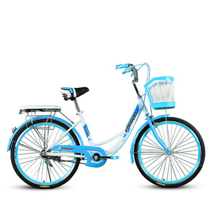 <span class=keywords><strong>Bicicleta</strong></span> Holandesa <span class=keywords><strong>Vintage</strong></span> para Mujer Shenghong SHC07, Cuadro de Acero de 26 Pulgadas, 7 Velocidades, Frenos V, Llantas de Aleación de Aluminio Totalmente Amortiguadas, Carga de 120 kg - Product Image 2