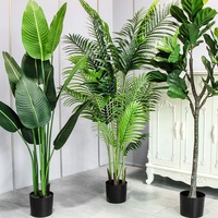 Künstlicher Palmen-Bananenbaum aus PVC/PE-Kunststoff für Innen- und Außenbereich, umweltfreundlich, langlebig, leicht, realistisch, UV-beständig