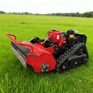 Miễn phí giao hàng DIESEL flail điều khiển từ xa máy cắt cỏ tất cả các địa hình cao su theo dõi 360 độ xoay thanh toán bù trừ máy cắt cỏ - Product Image 3