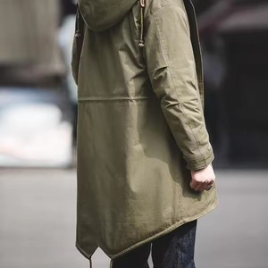 Vintage M51Tactical Balık Kuyruğu <span class=keywords><strong>Parka</strong></span> Erkekler için Kış Sıcak Kapşonlu Orta Uzunlukta Pamuklu İş Kıyafeti Ceket Kaban - Product Image 2
