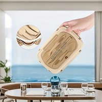 C228 Vente en gros de boîtes à lunch écologiques portables, étanches, compatibles avec le micro-ondes, 3 compartiments, boîte à salade, récipient alimentaire