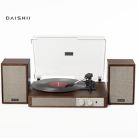 Tourne-disque de haute qualité DAISHII avec 2 haut-parleurs stéréo indépendants, lecteur de vinyle audio professionnel