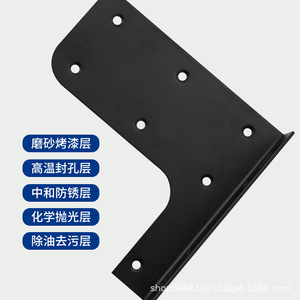 Heavy Duty Wall Mount <b>Bracket</b> Black Painted Iron 300kg Load Capacity For Cabinet Bathroom Vanity Fixtures - Product Image 1