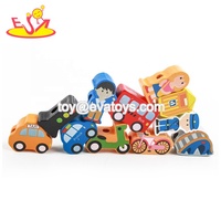 Juego de Construcción de Ciudades de Madera con Estación de Bomberos, Hospital, Escuela, Aeropuerto y Panadería para Niños W13D508