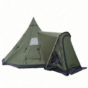Carpa de Camping Familiar Tipo Pirámide, Amplia, para Varias Personas, Impermeable, con Túnel, Actualización 2023 - Product Image 3
