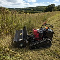 Tondeuse Débroussailleuse Télécommandée de Haute Qualité 800-1200mm KOOP Diesel Démarrage à Distance Réglage de la Hauteur Coupe-Bordures pour Pente CE EPA EURO 5