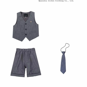 Ensemble gilet et short d'été pour garçons et filles, vêtements pour bébés et enfants, tenue de cérémonie d'anniversaire et de mariage, jupe, <span class=keywords><strong>costume</strong></span> pour enfants - Product Image 1