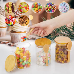 Choice Fun Food Plastic Kitchen Seasoning Box Spoon Storage <strong>Set</strong> with Transparent Lid Freshness Preservation for Grains &amp; <strong>Honey</strong> - Product Image 6