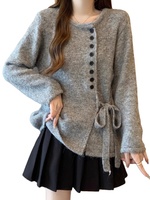 Tricot brodé de style coréen pour femmes, nouvelle collection automne-hiver 2027, décontracté et polyvalent, doux et chaud