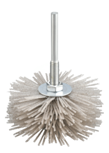 Cepillo de Rodillo con Mango de Alambre Transparente, Cabezal Floral, Nylon Abrasivo de Grado Industrial, para Limpiar Ranuras, Muebles de Caoba, Madera Gris - Product Image 4