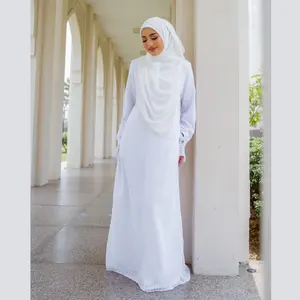 Sipo Eid Hot Sale Islamitische Kleding Vrouwen Dubai Abaya Moslim Jurk Lange Mouw Chiffon Bloemen Zomer Abaya Jurk Voor Meisjes