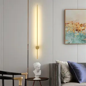Lampu Dinding led, lampu dinding dekoratif untuk ruang tamu, lampu tidur dalam ruangan minimalis kecil emas hitam Modern
