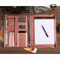 Porte-documents créatif personnalisé en cuir pour kits d'influenceurs PR, cadeaux de communication média