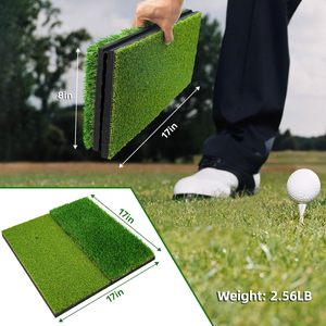 Tapis d'entraînement de golf double surface pour frappes intérieures et extérieures, swing et chipping, tapis d'entraînement de golf pour fairway et terrain accidenté - Product Image 3