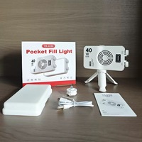 Panneau LED portable mini 40W pour la photographie, prêt pour les selfies, avec couleurs réglables, en plastique et aluminium