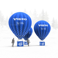 Modèle de montgolfière gonflable portable accrocheur pour les promotions commerciales Événements de vacances Équipes de marketing Organisateurs d'événements