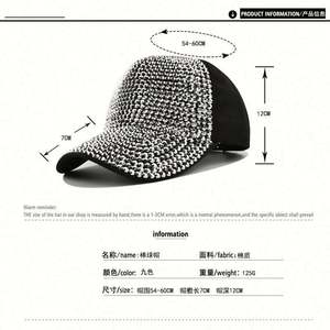 Casquettes de baseball tendance en gros avec strass pour filles – Vente chaude - Product Image 2