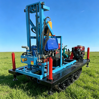 Petite plateforme de forage de puits d'eau, profondeur 100 m, avec roues pour un déplacement facile