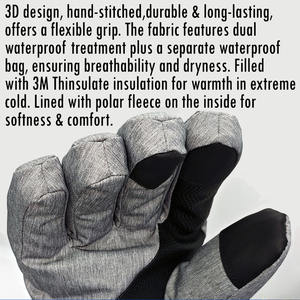 Guantes de Esquí Impermeables de Fábrica OEM para Hombre y <span class=keywords><strong>Mujer</strong></span>, 3M, para Snowboard, Esquí, Remover Nieve y Actividades al Aire Libre en Invierno, Cálidos y Cómodos - Product Image 5