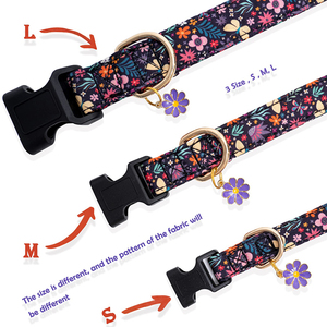OEM ODM logotipo personalizado patrón de algodón suave ajustable perro <span class=keywords><strong>collar</strong></span> de entrenamiento de diseñador personalizado perro mascota collares - Product Image 3