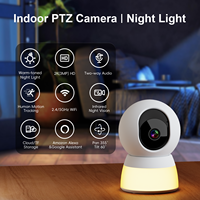Caméra de sécurité WiFi intérieure 1080P 2MP avec lumière nocturne réglable, prise en charge du stockage cloud, suivi de mouvement humain et interphone