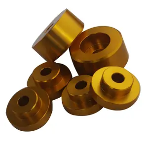 CNC Custom Nylon Metal Steel Bush Solid Differential Mount Pin Bushings With Anodized Silver