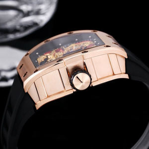 Reloj Analógico Luminoso con Tourbillon Dragón Chino, Caja de Acero Inoxidable con Cristal de Zafiro, Movimiento Mecánico Automático, Correa de Caucho Robusto - Product Image 3