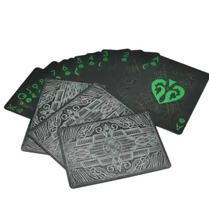 Лучшее качество Игральные карты 310 г черная сердцевина бумага профессиональные казино покер игральные карты