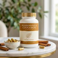 Capsules d'extrait d'herbes OEM, berbérine HCl, complément naturel, cannelle de Ceylan pure, capsules de berbérine