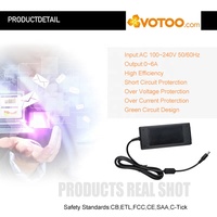 Adaptateur secteur AC/DC 24V 2.5A 60W pour ordinateur de bureau, certifié CE RoHS, avec prises EU, UK, US, AU, pour équipement informatique périphérique, fabricant OEM