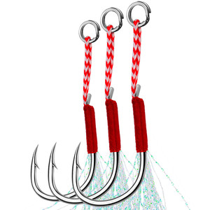Oferta Especial 11 # -20 #   Paquete de 10 Anzuelos de Pesca con Púas para Jigging, Anzuelos de Pluma JK para Pesca <span class=keywords><strong>en</strong></span> el Mar - Product Image 1