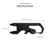 Outil de survie en plein air en acier inoxydable 7 en 1, outils multifonctions en forme de carte, multi-outils, porte-clés, outil de poche pour vélo de montagne