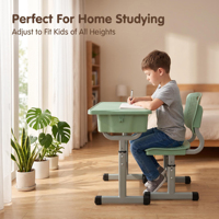 Bureaux et chaises d'école en plastique durables, ensemble de mobilier scolaire moderne pour enfants, pour l'école secondaire, le bureau à domicile