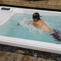 Piscine Conteneur 7,5m avec Spa de Nage Extérieur et Bain à Remous