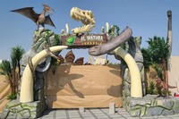 Grand dinosaure animatronique réaliste grandeur nature T-rex de 10 mètres, modèle de Tyrannosaurus Rex pour parc d'attractions