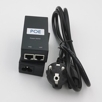 Adaptateur POE d'injecteur 48V1A 10/100Mbps pour caméra IP POE et alimentation AP sans fil prise EU/US/UK/AU en option