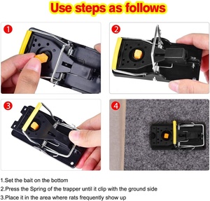 Piège à souris en plastique à déclenchement rapide, le plus vendu, fiable, fabriqué en Chine, tue-rats, action rapide, facile à nettoyer - Product Image 3