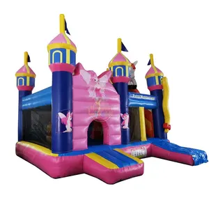 Fairy Wonderland Inflatable Kids PVC Bouncers With Slide