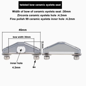 Guide de fil pour machine à tresser 500, œillet en céramique, trou intérieur 10 mm, support en alliage métallique, OEM - Product Image 2