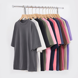 เสื้อยืดผู้ชายสั่งทำขายส่ง ผ้าฝ้าย 100% เสื้อยืดสไตล์สตรีท 350 กรัม เสื้อยืดเปล่าเนื้อหนา สำหรับสกรีนและปัก - Product Image 1